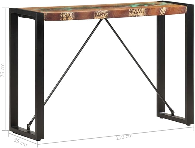 Console Table 43.3"x13.8"x29.9" Solid Reclaimed Wood, End Tables, Accent Tables
