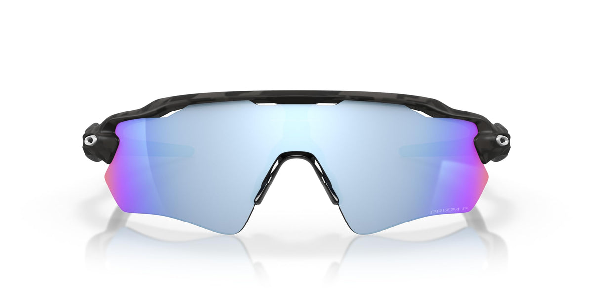 Oakley Men's OO9208 Radar EV Path Rectangular Sunglasses, Matte Black Camo/Prizm Deep Water Polarized, 38 mm
