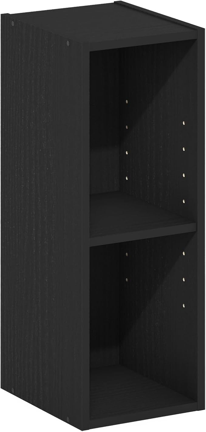 Furinno Fulda Book Shelf, 2-Tier Narrow Bookshelf, Bookcase
