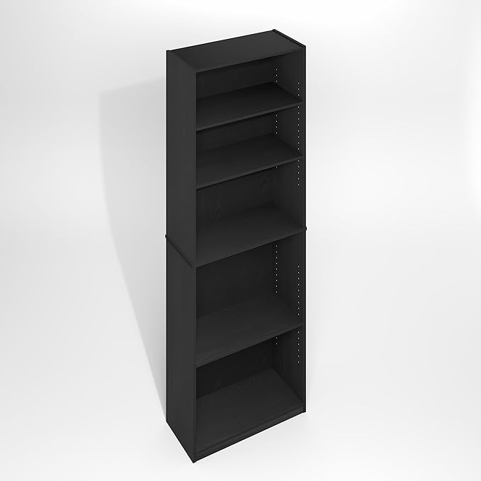 Furinno Jaya Simply Book Shelf, 5-Tier Bookshelf, Bookcase