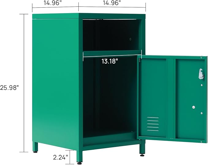 ALBAD Compact Metal Nightstand