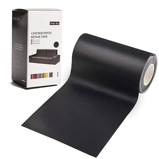 Leather Repair Patch Tape Kit Black 4 x 60 inch Self Adhesive Leather Repair