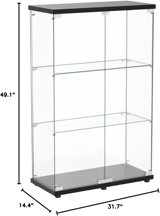 Beauty4U 2 Doors Glass Display Cabinet