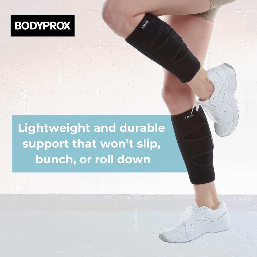 Bodyprox Calf Support Brace 1 Pack, Adjustable Shin Splint Compression Calf Wrap
