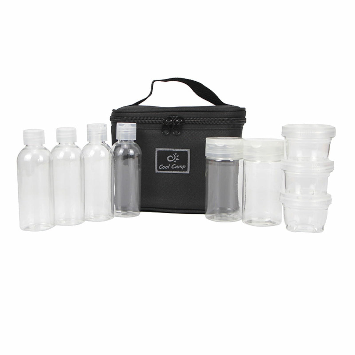 Joyeee Travel Spice Bottle Kit, Camping Portable Compact Sauce Containers with 9 Seasoning Bottles Jar for Salt Sugar Dry Herb Spice, Great for Home or Outdoor Use