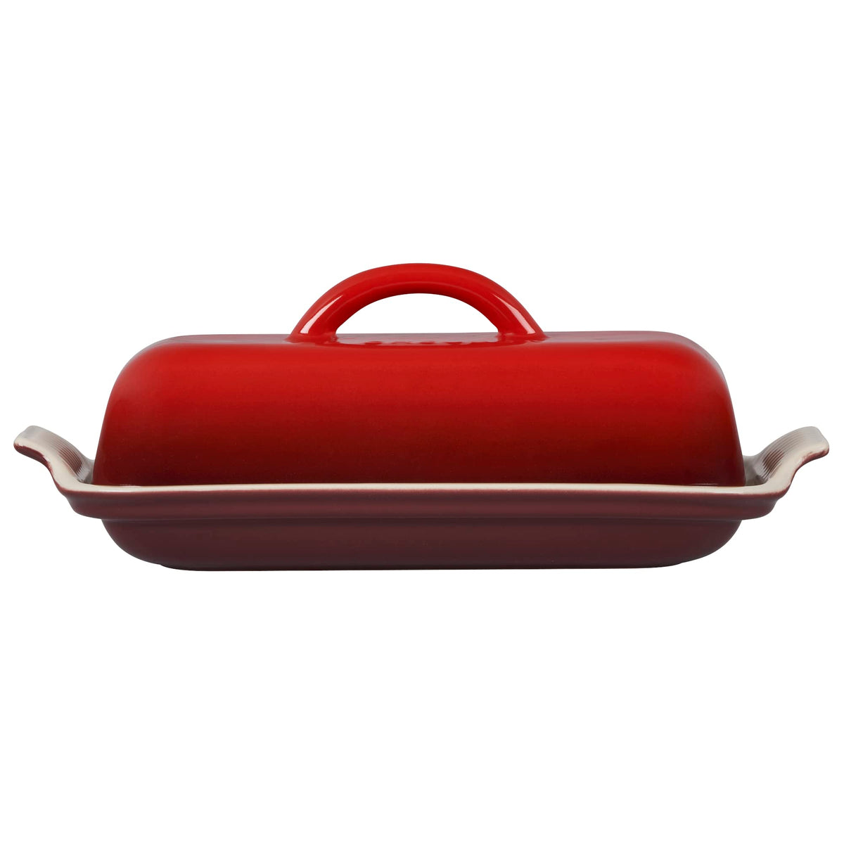 Le Creuset Stoneware Heritage Butter Dish, Cerise