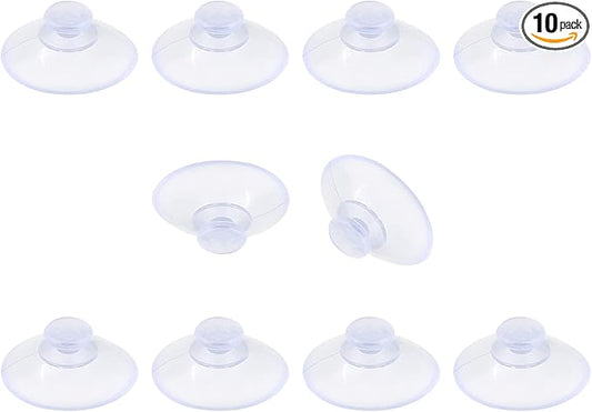 10 Pack Glass Table Suction Cups - 20mm Rubber Suckers