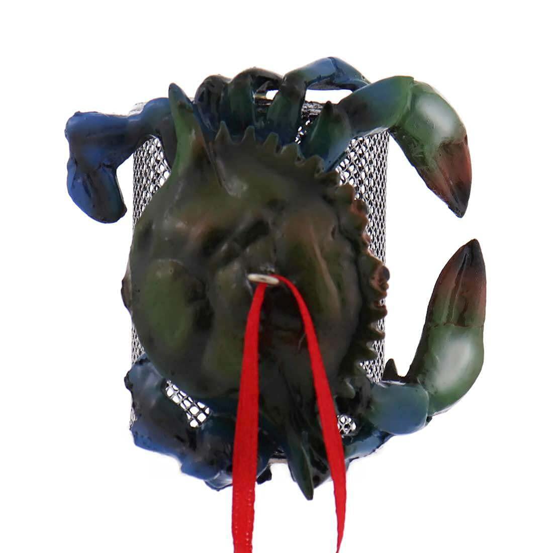 Kurt Adler Blue Crab with Wire Cage Ornament