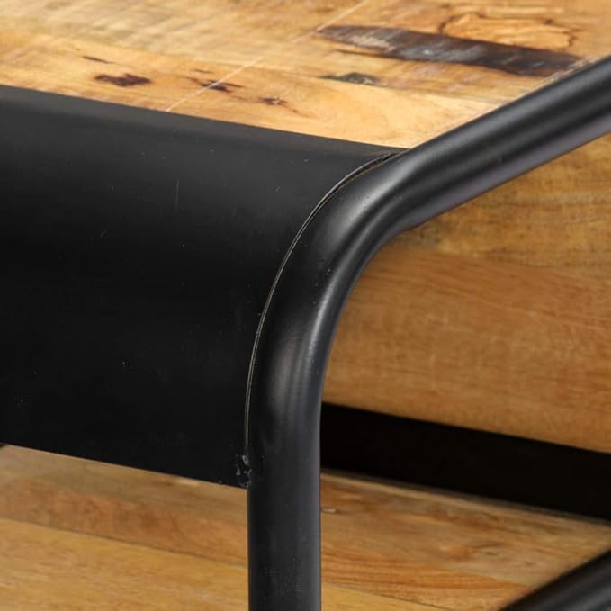 Solid Mango Wood Console Table for Living Room, Entry