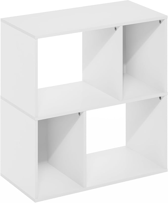 Furinno DALY Book Shelf, 4-Cube Bookshelf, Cube Storage Organizer Bookcase