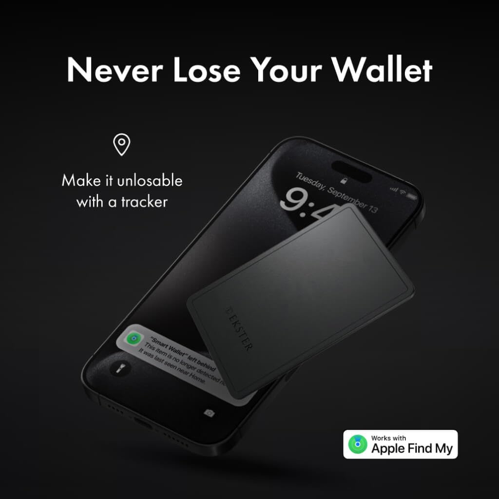 Ekster Parliament Men's Wallet | RFID Blocking Leather Minimalist Cardholder | Slim Wallet for Men - Designed for Quick Card Access with Push Button (Navy)