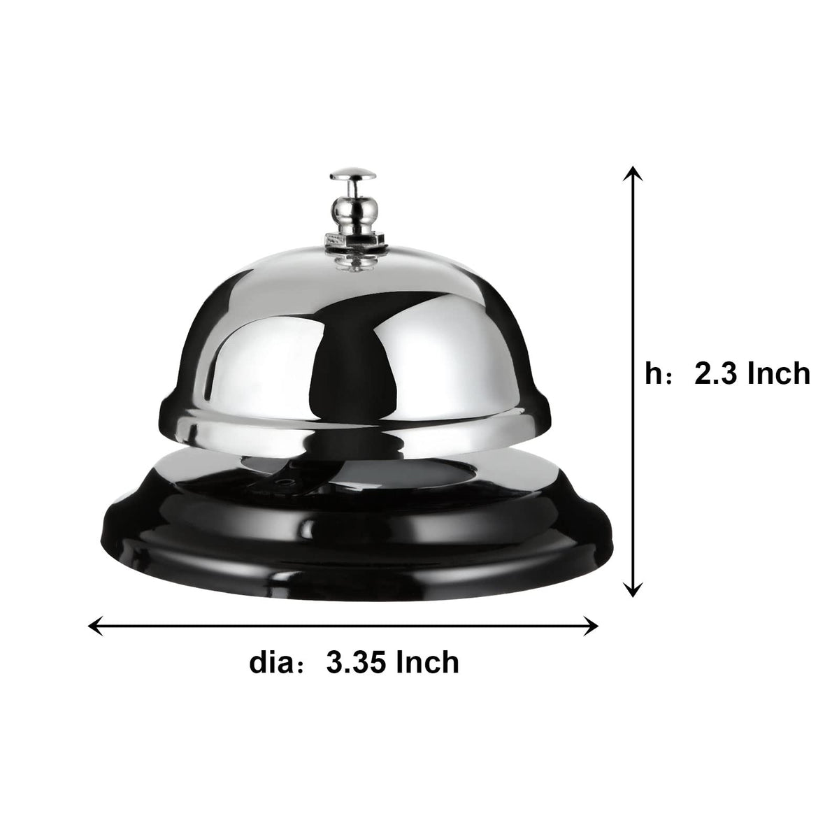 QTLCOHD 12 Pack Call Bell 3.35 Inch Diameter Desk Bell for Service