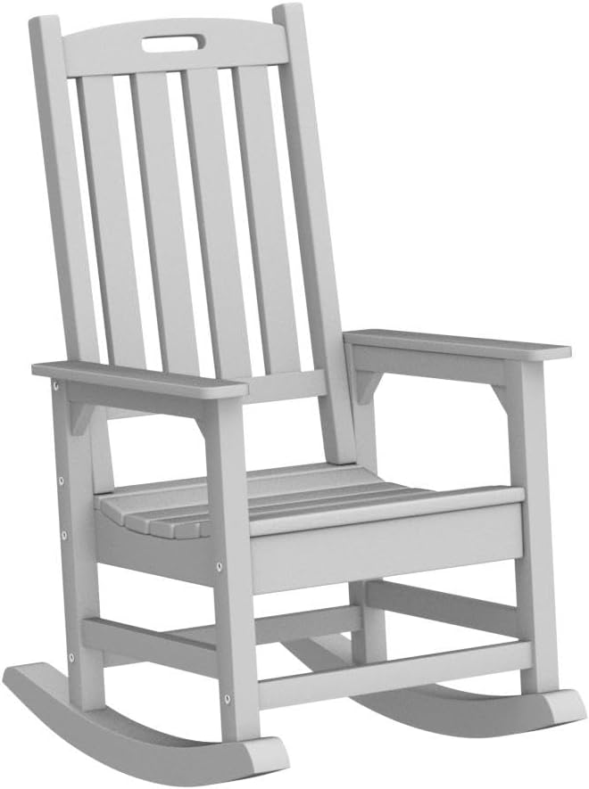 Psilvam Oversized Outdoor Rocking Chair Set of 2, Porch Rocker