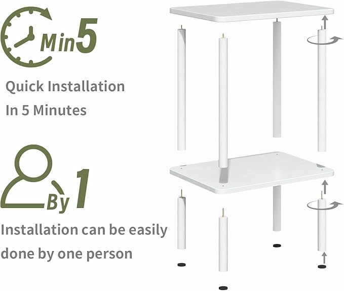 Apicizon 2 Tier End Table, Small Side Table