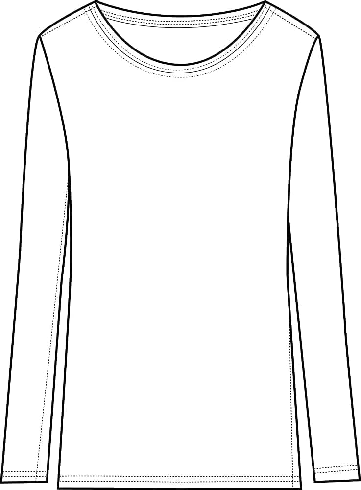 Natural Uniforms Women's Under Scrub Tee Crew Neck Long Sleeve T-Shirt (White, Medium)
