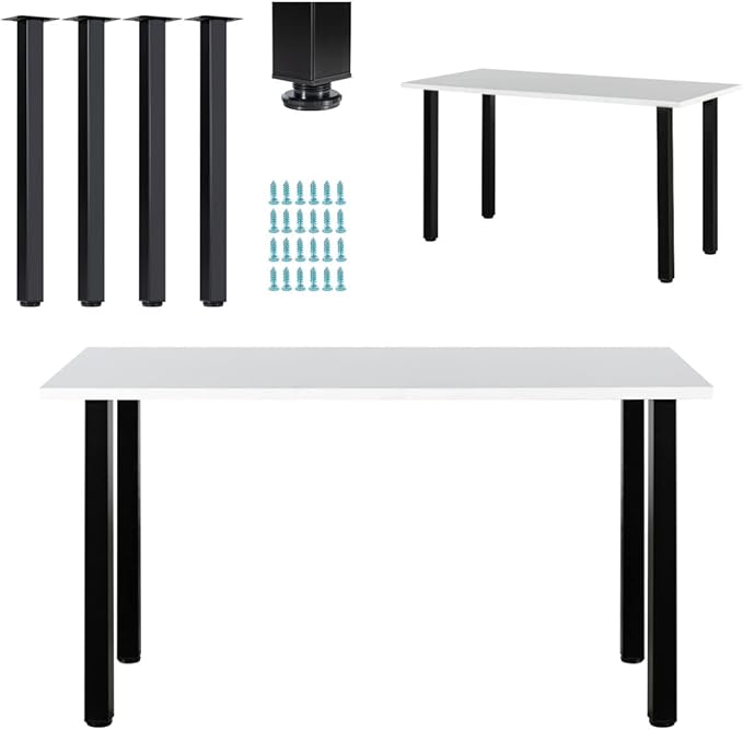 LCSDLHLSY Table Legs 28 inch, Adjustable Metal Furniture Legs, DIY Computer