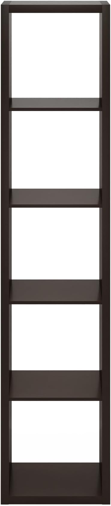 Furinno Cubicle Book Shelf, 5-Cube Bookshelf, Extra Thick Horizontally &