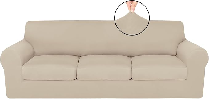 HunnmingRe Sofa Covers for 3 Cushion Couch Stretch Sofa and Loveseat Covers Set