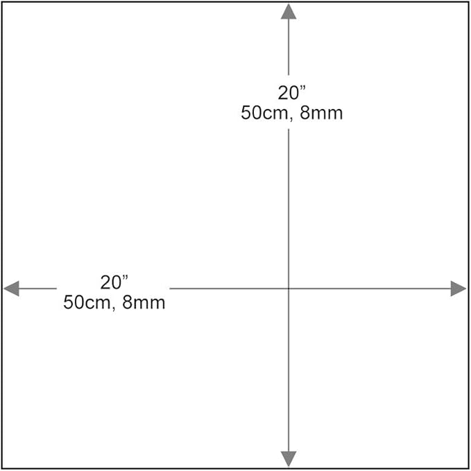 Dulles Glass 20 inch Square Glass Table Top