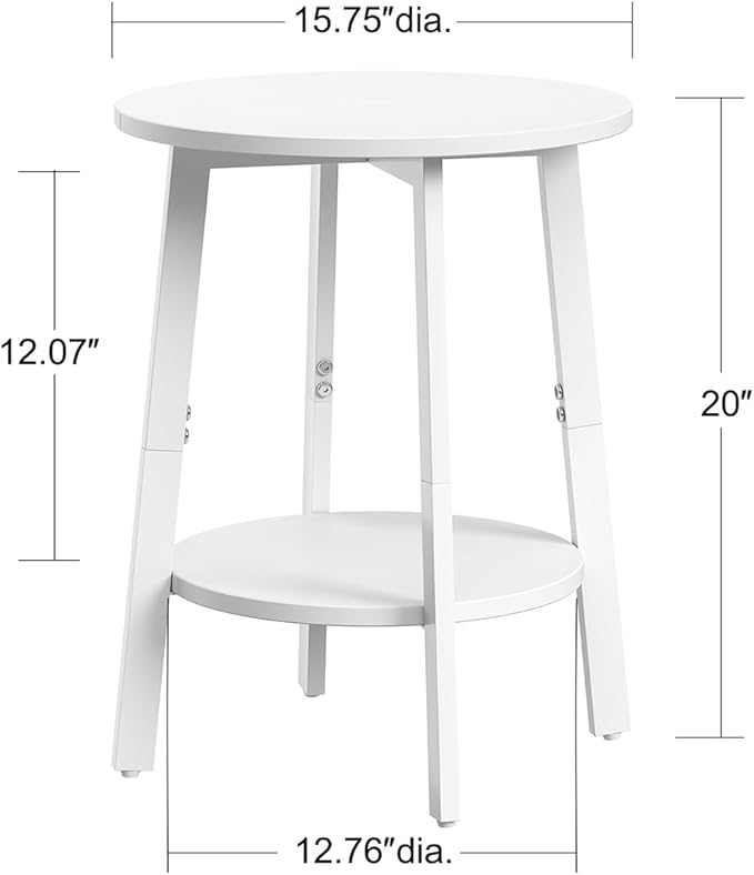 sthmec Side Table Set of 2, Small Round End Table