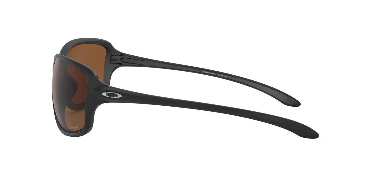 Oakley Women's OO9301 Cohort Rectangular Sunglasses, Matte Black/Prizm Tungsten Polarized, 62 mm