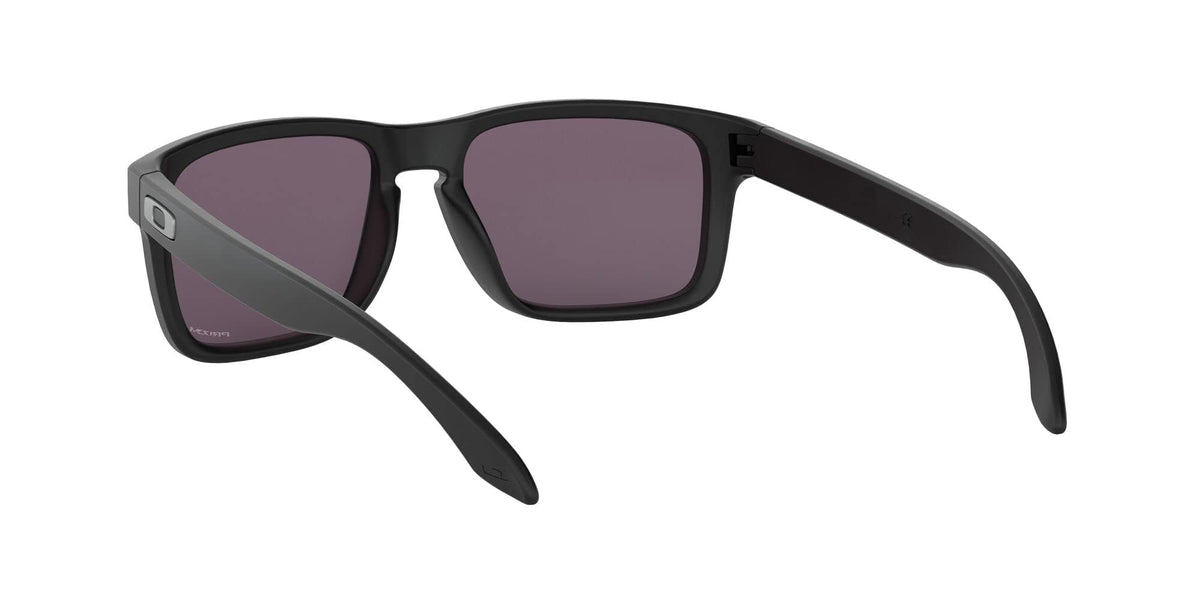 Oakley Men's OO9102 Holbrook Square Sunglasses, Matte Black on Black/Prizm Black Polarized, 57 mm