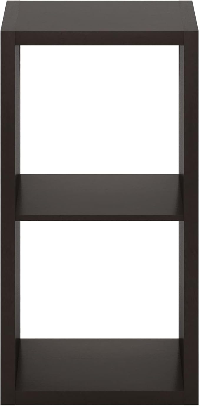 Furinno CUBICLE Book Shelf, 2-Cube Bookshelf, Extra Thick Frame Horizontally &