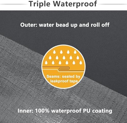 Favoyard Patio Chair Cushions 18 x 18 x 3 Inch Waterproof Outdoor Seat Cushions
