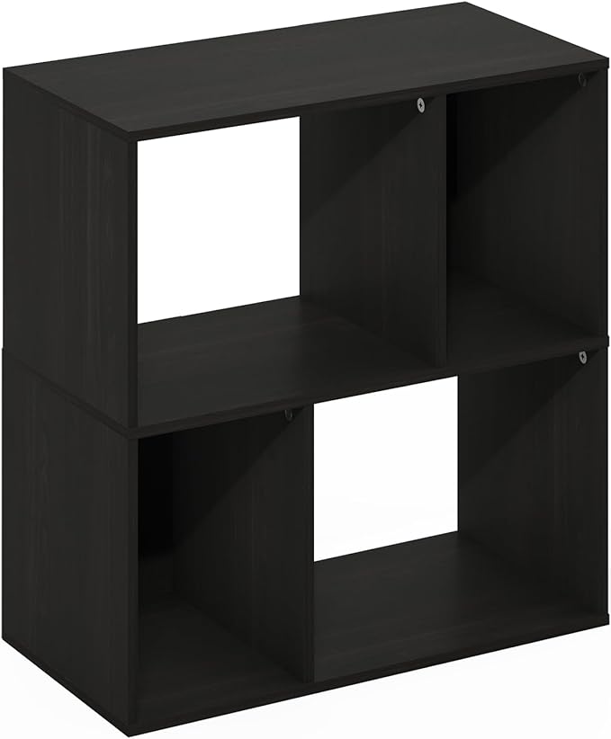 Furinno DALY Book Shelf, 4-Cube Bookshelf, Cube Storage Organizer Bookcase