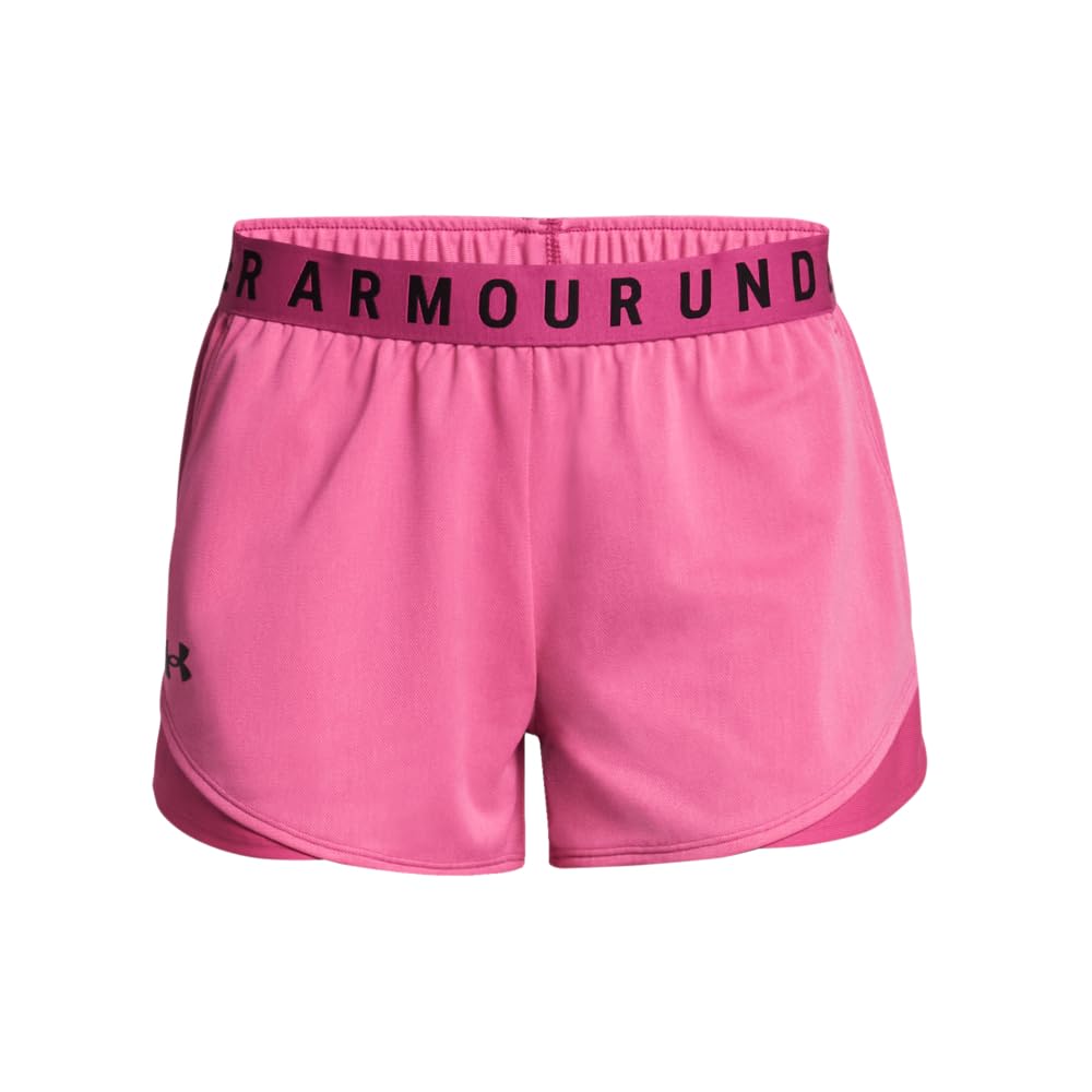 Under Armour Women's Play Up Twist 3.0 Shorts, (686) Astro Pink/Astro Pink/Black, Large