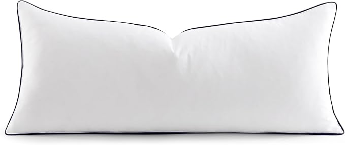 MIULEE Goose Feather Down 14x36 Pillow Insert