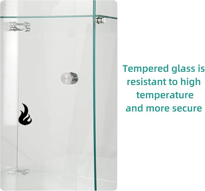 FLYMUHJIA Glass Display Corner Cabinets Storage