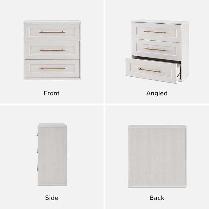 mopio Blake 3 Drawer Dresser for Bedroom, Chest of Drawers, Wood Dresser