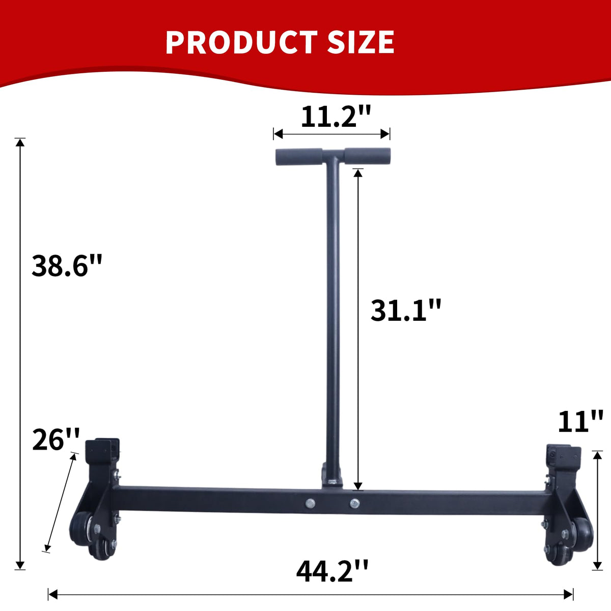 Deadlift Jack Barbell Stand with Wheels 900lb Capacity Convenient to Replace Weight Plates for Deadlift Weightlifting Training,CrossFit & Home Gym