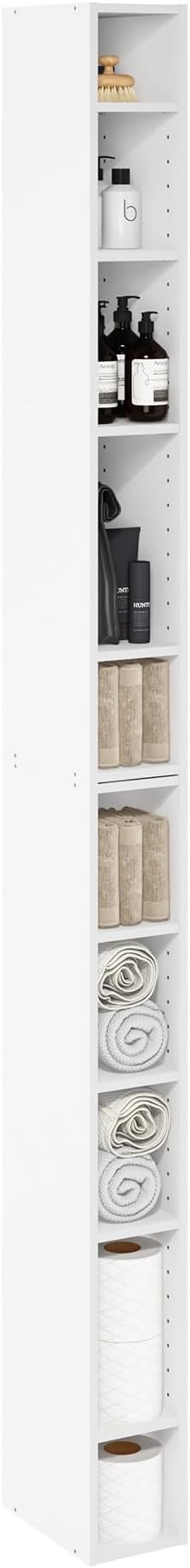 Furinno Fulda Book Shelf, 10-Tier Bookshelf, Space Saving Storage Shelf Bookcase