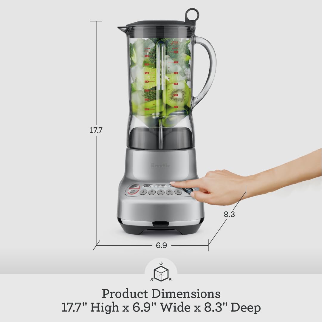 Breville BBL620SIL Fresh and Furious Blender, Silver