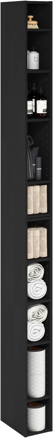 Furinno Fulda Book Shelf, 10-Tier Bookshelf, Space Saving Storage Shelf Bookcase