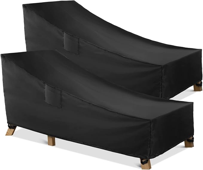 WLEAFJ Chaise Lounge Covers Outdoor Patio Lounge Chair Covers, Heavy Duty