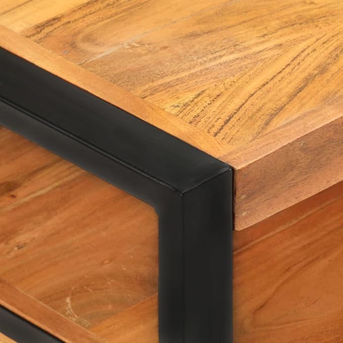 Coffee Table 47.2"x23.6"x15.7" Solid Acacia Wood, End Tables, Living Table
