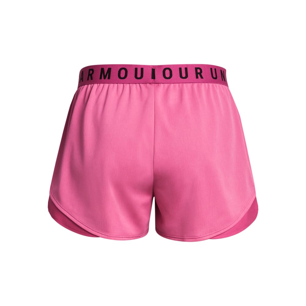 Under Armour Women's Play Up Twist 3.0 Shorts, (686) Astro Pink/Astro Pink/Black, Large