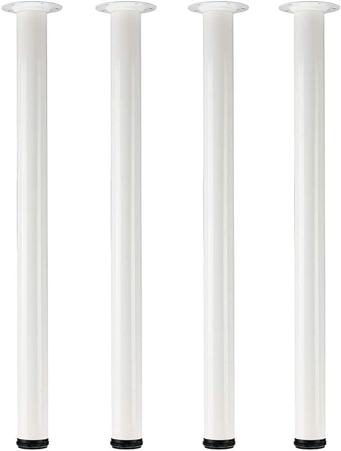 QLLY 30 inch Adjustable Metal Desk Legs, Heavy Duty Furniture Table Legs