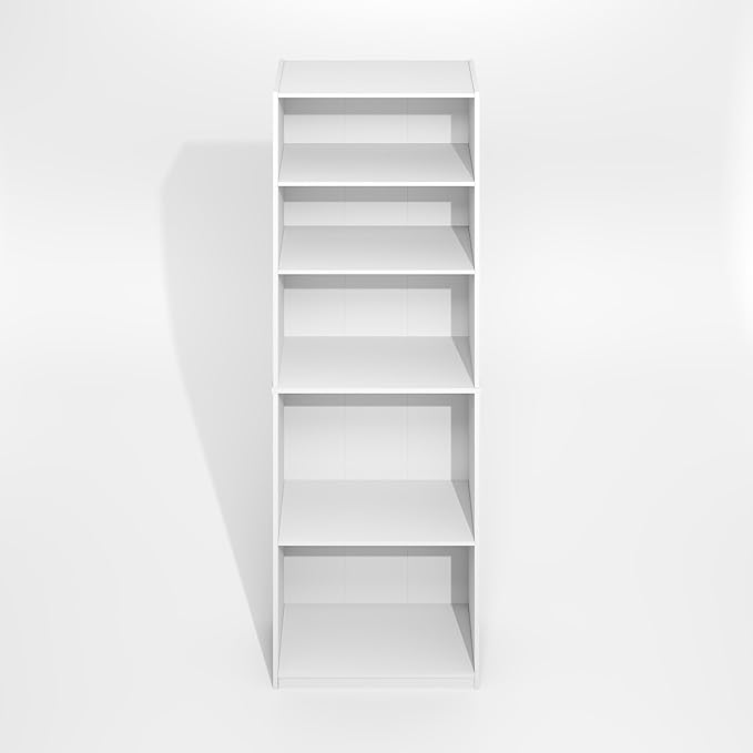 Furinno Jaya Simply Book Shelf, 5-Tier Bookshelf, Bookcase