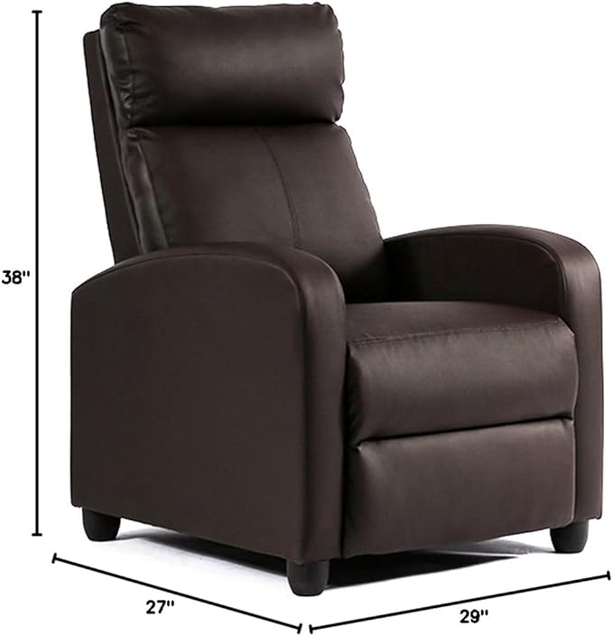 FDW Recliner Chair Reclining Sofa Leather Chair Home Theater Seating Lounge