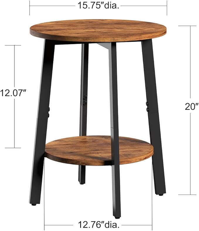 sthmec Side Table, Small Round End Table