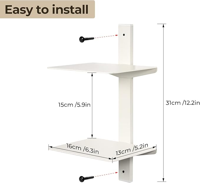Floating Book Shelves for Wall, 8 Tier Invisible Floating Bookshelf, Vertical