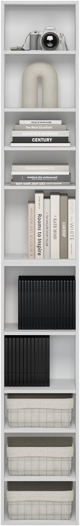 Furinno PASIR Book Shelf, 10-Tier Bookshelf, Bookcase