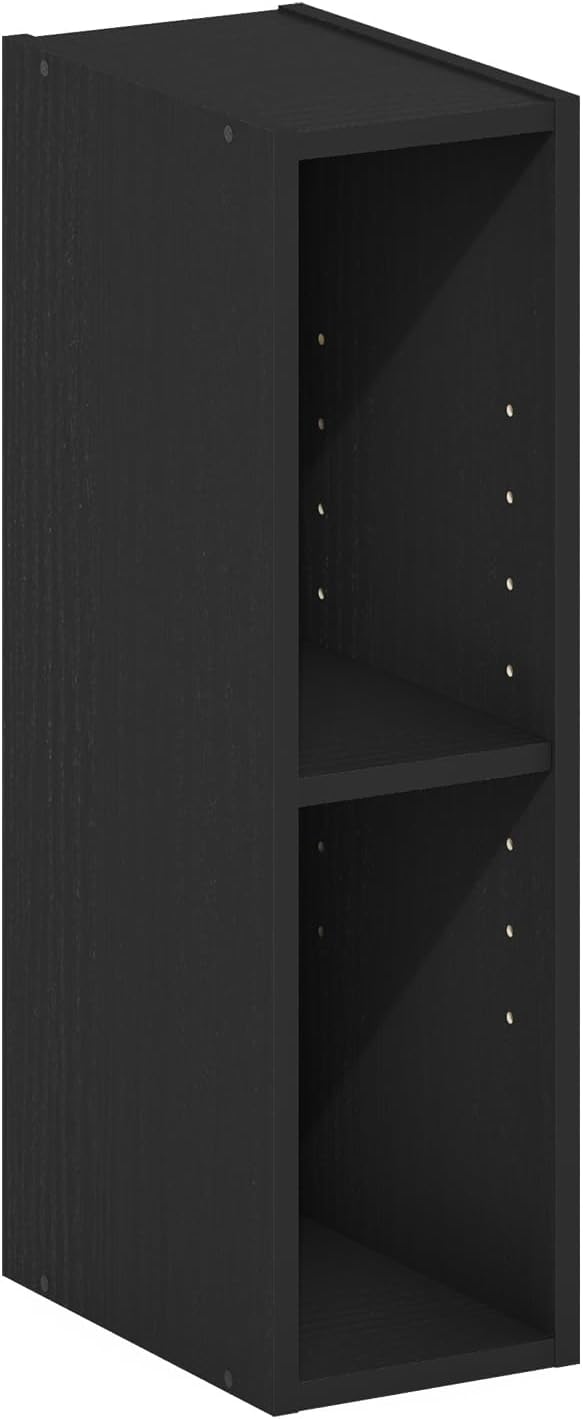 Furinno Fulda Book Shelf, 2-Tier Narrow Bookshelf, Bookcase