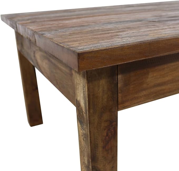 Coffee Table Solid Reclaimed Wood 38.6"x28.7"x17.7", End Tables, Living Table