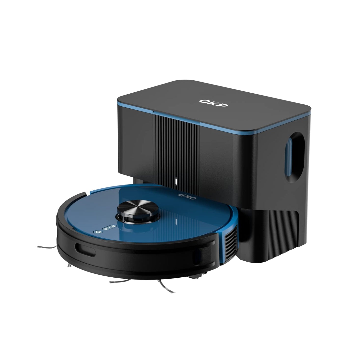 OKP Robot Vacuum L3, 4000Pa Suction, 200min Runtime, 90-Day Self-Emptying Dock, Lidar Navigation, Silent 52dB, WiFi/App/Alexa Control, Smart Home Mapping Robotic Vacuum for Pet Hair, Carpet, Floors