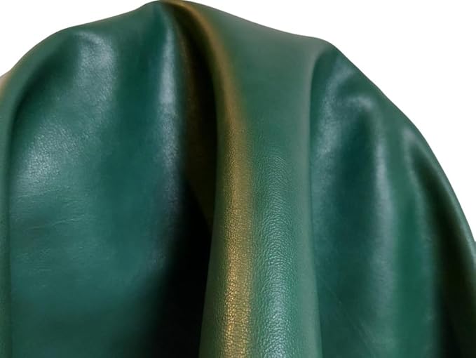 NAT Leathers | Hunter Green Soft Faux Leather Fabric Sheet PU | 2 Yards | 0.9